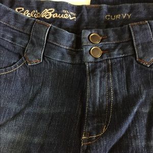 Eddie Bauer Curvy Size 8 Tall Dark Denim Jeans